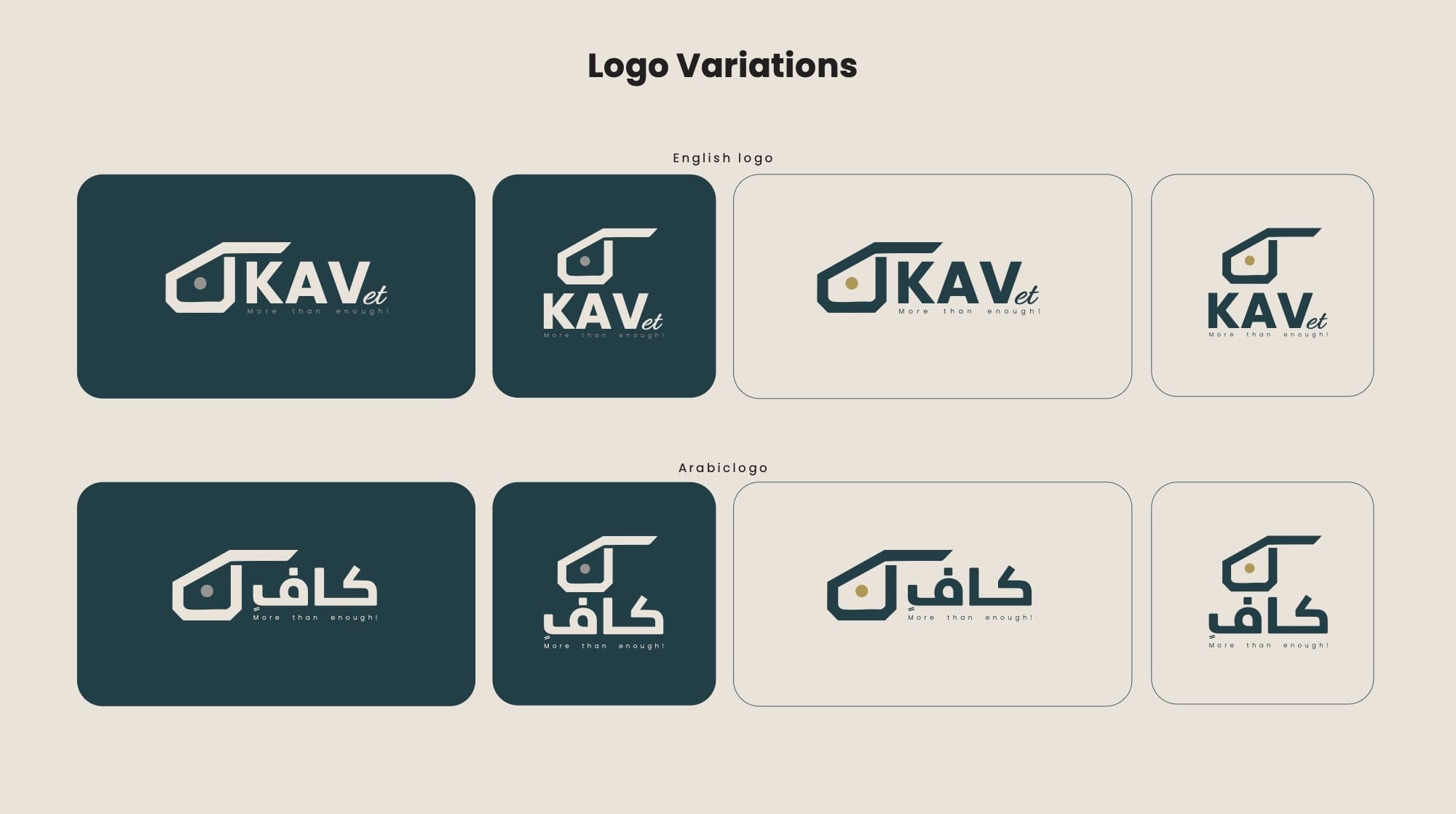 تنويعات الشعار — بالإنجليزية والعربية